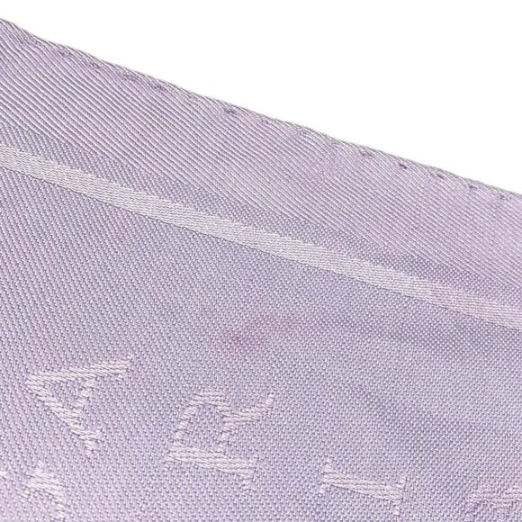 Auth BVLGARI - Light Purple Silk Wool Scarf - Picture 2 of 6